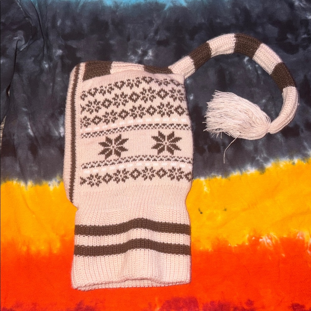 Knit Winter Hat With Snowflake Pattern From Germa… - image 1